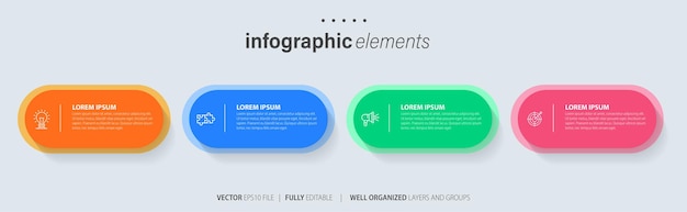 Colección de plantillas de elementos infográficos vectoriales