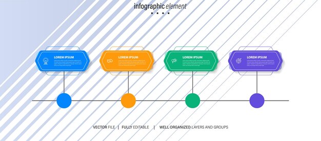 Colección de plantillas de elementos infográficos vectoriales