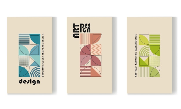 Colección de plantillas de estilo suizo de Bauhaus