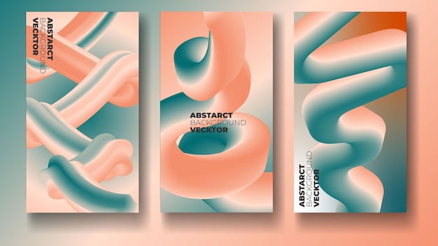 Colección de plantillas de fondo abstracto pastel