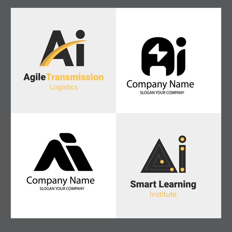Vector colección de plantillas de logotipo de gradiente ai