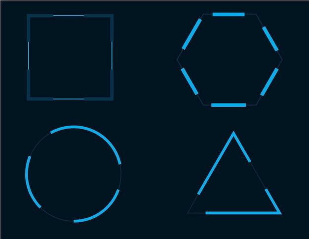 colección de plantillas de logotipo de tecnología de degradado vectorial