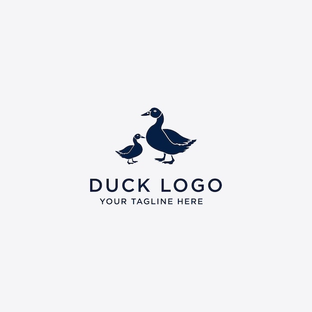 Colección de plantillas de logotipos de animales vectoriales diseño de pato