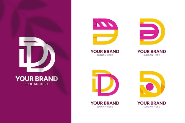 Colección de plantillas de logotipos d planos