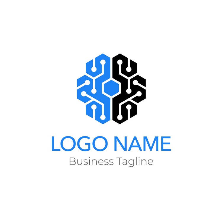 Vector colección de plantillas de negocios de diseño de logotipo de tecnología cerebral