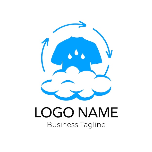 Colección de plantillas de negocios para el diseño de logotipos de lavandería