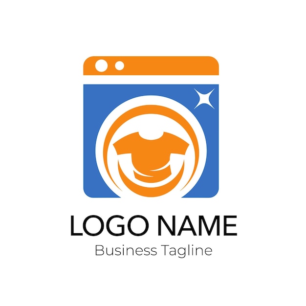 Colección de plantillas de negocios para el diseño de logotipos de lavandería