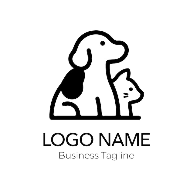 Colección de plantillas de negocios para el diseño de logotipos de tiendas de mascotas