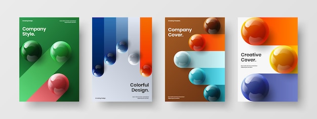 Colección de plantillas vectoriales de diseño A4 de portada simple