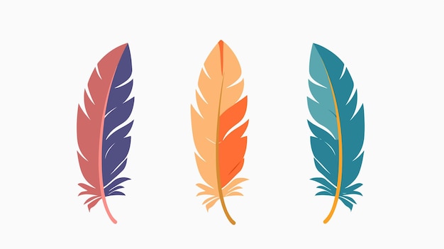 una colección de plumas de la serie