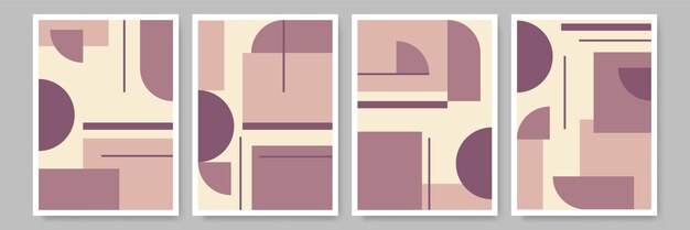 Colección de portadas Boho póster moderno minimalista en el estilo Bauhaus arte de pared