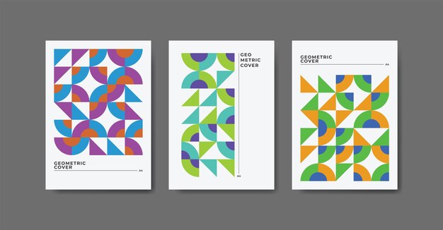 Colección de portadas de negocios abstractos