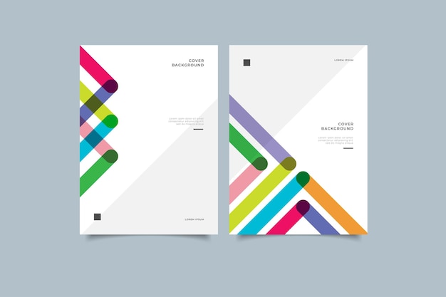 colección de portadas de negocios geométricos
