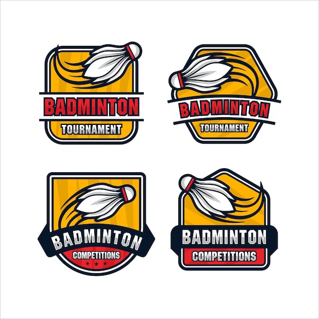 Colección premium de diseño de bádminton