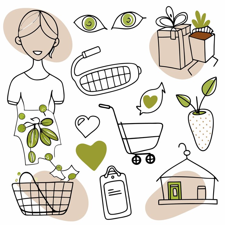 Vector colección de productos de comercio electrónico