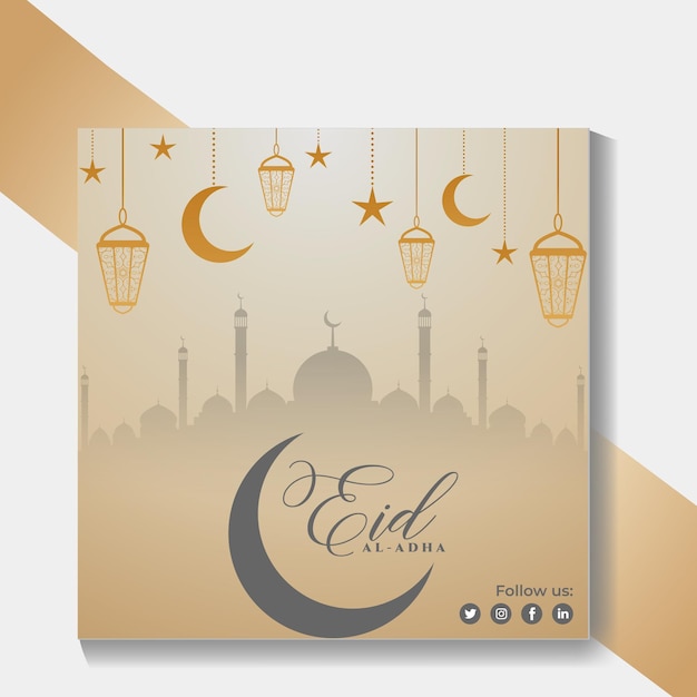 Vector colección de publicaciones de instagram de eid alfitr con vectores realistas gratuitos