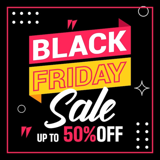 colección de publicaciones de instagram de viernes negro plano Plantilla de banner de redes sociales de venta de publicaciones de Instagram con ingenio