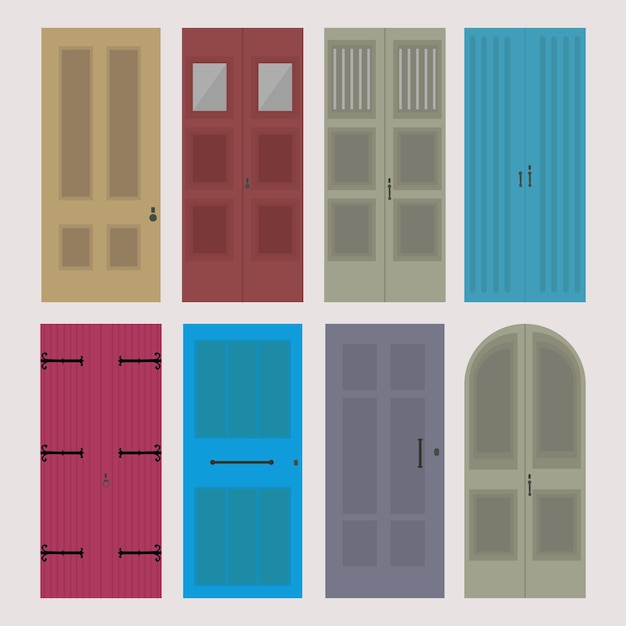 colección de puertas de diferentes formas