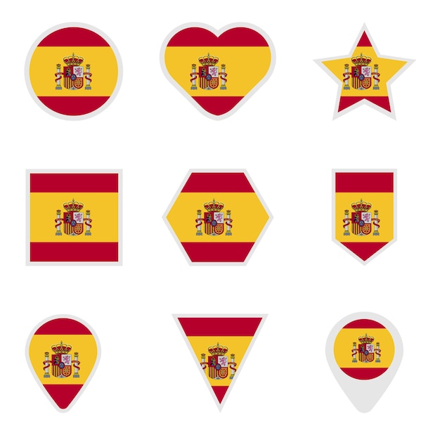 Colección de punteros con diseño de bandera de forma.