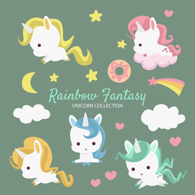 Colección rainbow fantasy unicorn