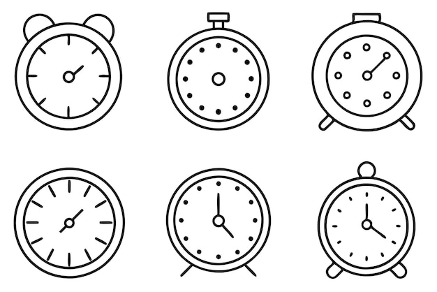 una colección de relojes incluyendo la hora es 4 00