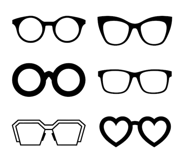 Colección retro de varias gafas