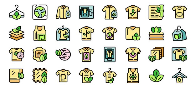 Colección de ropa ecológica con camisetas hechas de materiales orgánicos y telas recicladas