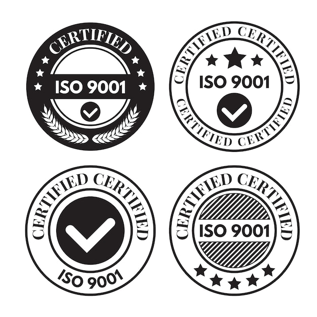 Colección de sellos de certificación iso