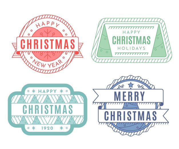 Colección de sellos navideños vintage