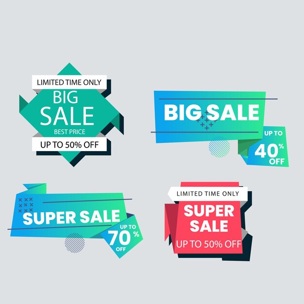 una colección de señales, incluida una que dice gran venta