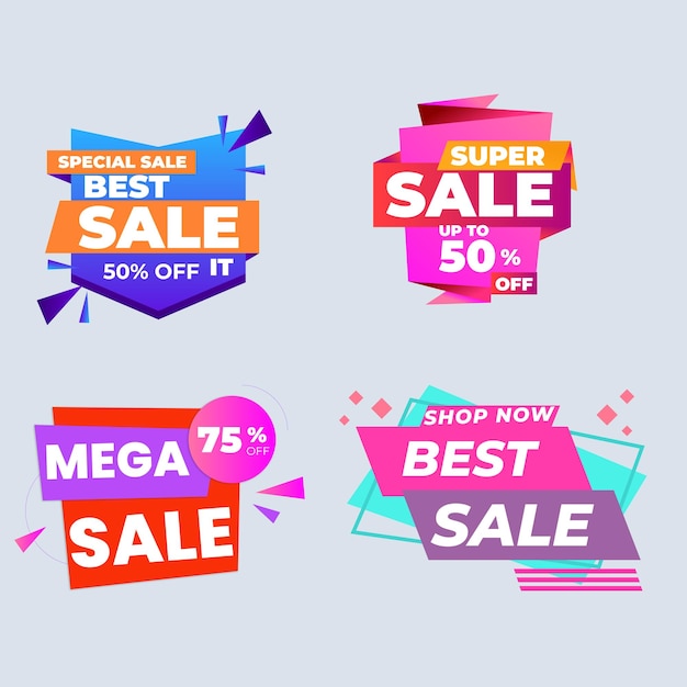 una colección de señales para la súper venta