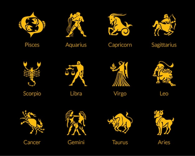 Colección de signos del zodiaco