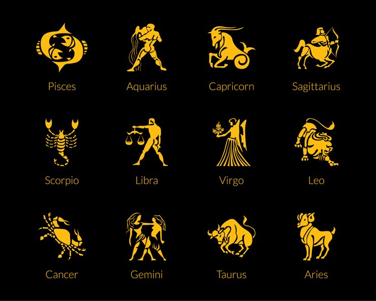 Vector colección de signos del zodiaco