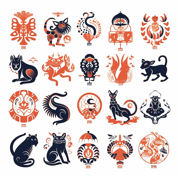 Colección de signos del zodiaco