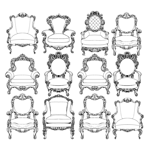 Colección de sillas decorativas