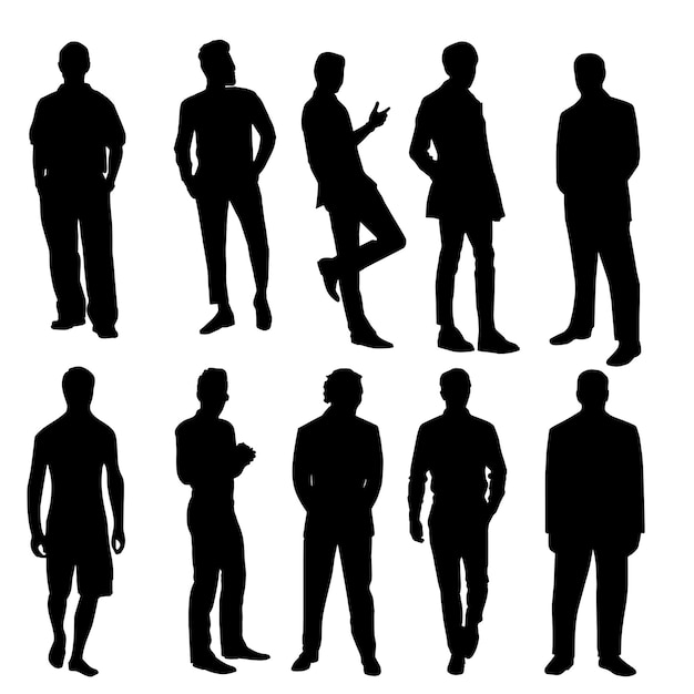 Colección de silueta de hombre