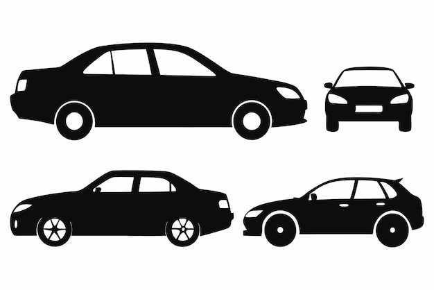 Colección de siluetas de automóviles