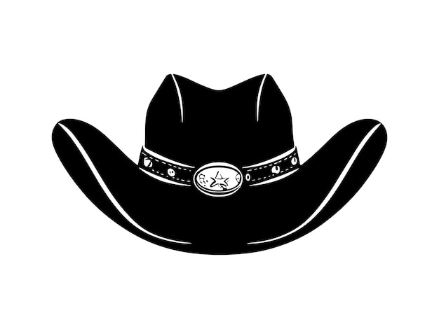 Colección de siluetas de cinturón y sombrero de vaquero para diseños de temática occidental