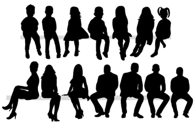 Colección de siluetas de un hombre y una mujer.
