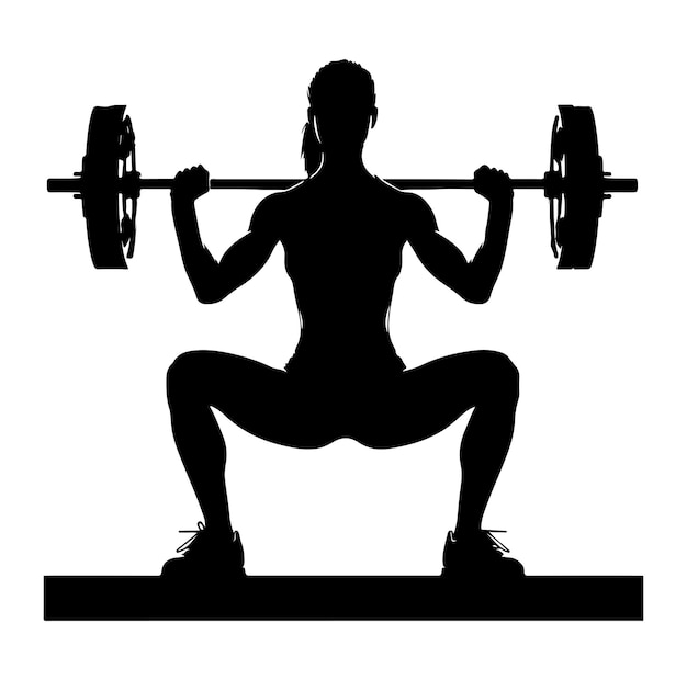 Colección de siluetas de mujer fitness