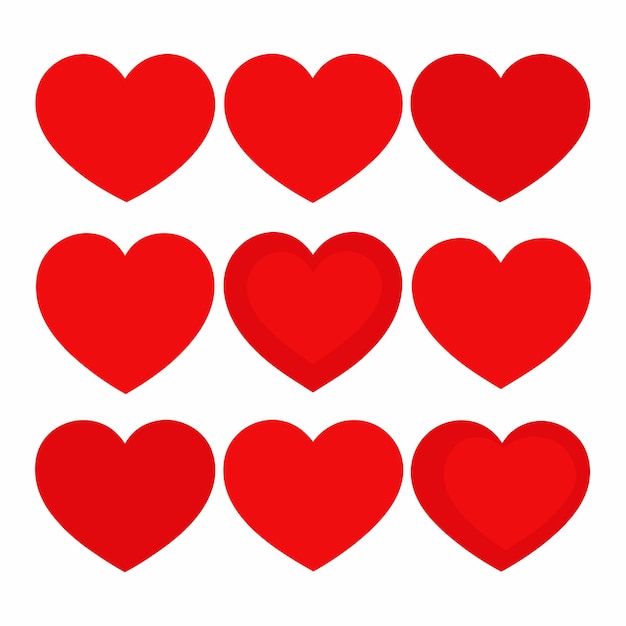 Colección del símbolo del corazón del amor