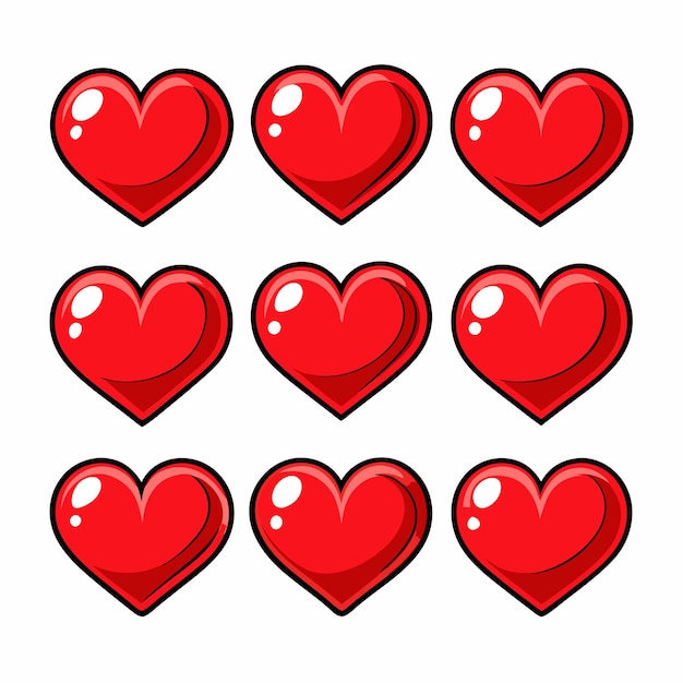 Colección del símbolo del corazón del amor