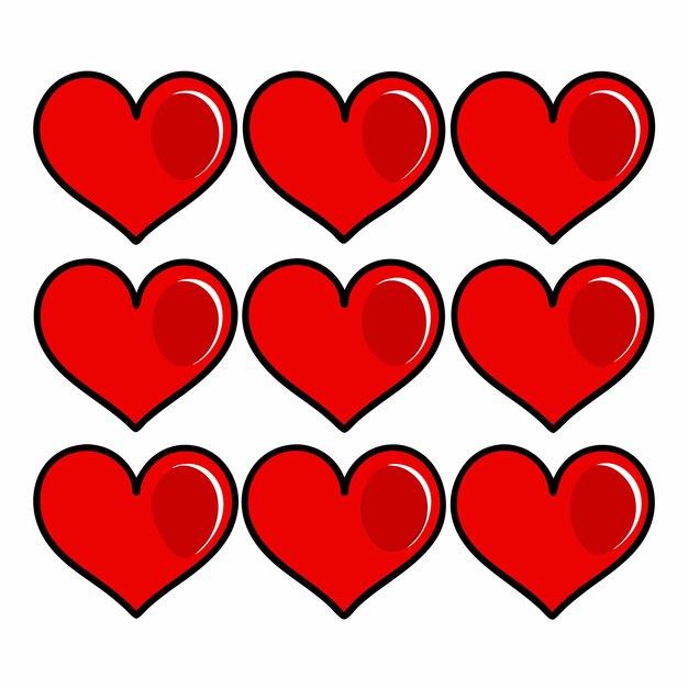 Colección del símbolo del corazón del amor
