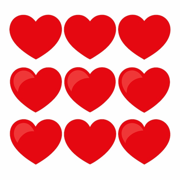 Colección del símbolo del corazón del amor