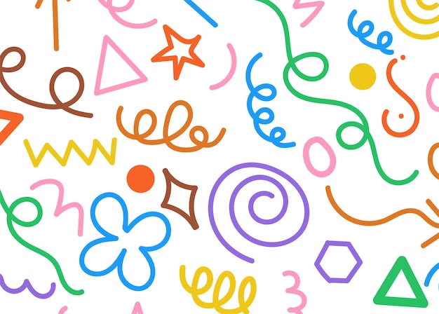 Colección de símbolos de arte de estilo minimalista creativo para niños