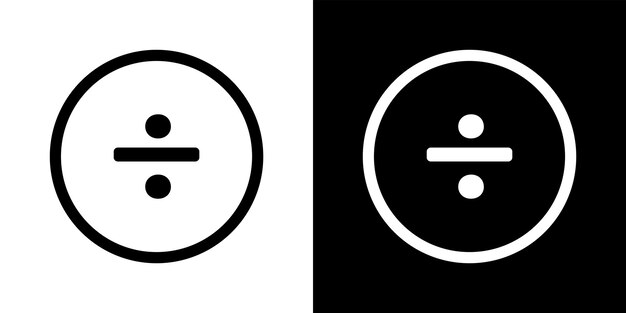 Colección de símbolos matemáticos simples Signo de cálculos Icono de vector matemático