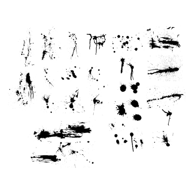 Colección de símbolos de tinta