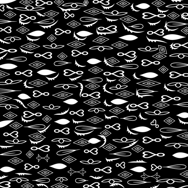 Colección de simples patrones y muestras geométricas de hojas vectoriales ornamentales sin costuras