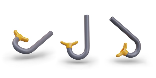 Colección de snorkels en colores negro y amarillo para el conductor