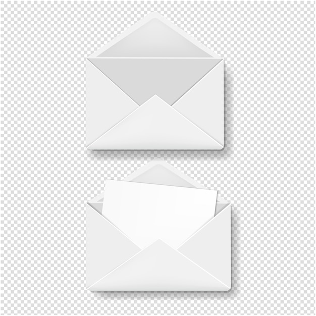 Colección Sobre Sobre Fondo Transparente